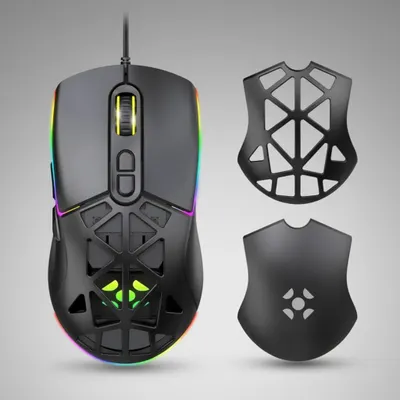 Mouse Gamer Fortrek Striker RGB 12800 DPI com Fio USB Preto