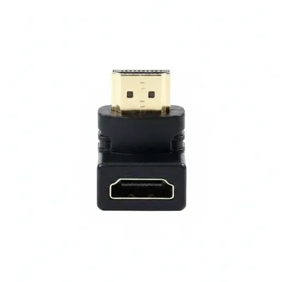 Adaptador Plug HDMI Macho para HDMI Fêmea em L 90 Graus