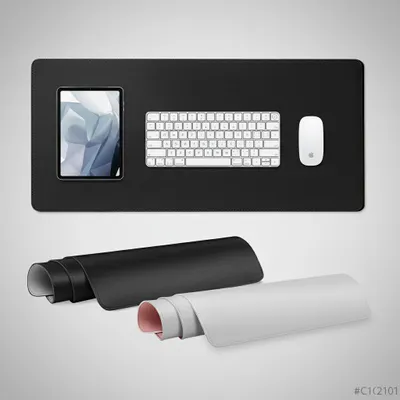 Mousepad  Couro Antiderrapante 90x40 (Preto)