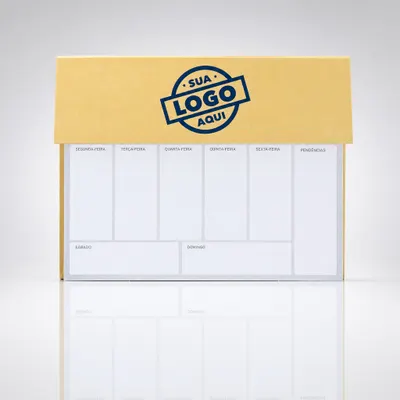 Planner semanal com acessórios 