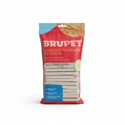 Brupet Snacks Flexíveis de Aveia sabor Leite 1kg