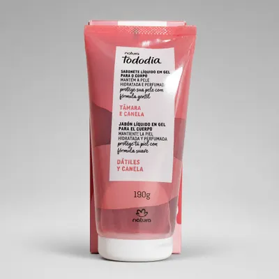 SABONETE LIQUIDO ESFOLIANTE TÂMARA E CANELA - 190G 