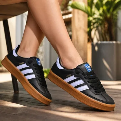 Tênis Adidas Samba Preto Branco