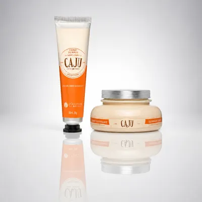 Combo Caju Hidratação completa ( Compota corporal + creme para as mãos)