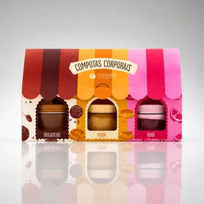 Estojo de compotas corporais L'Occitane au Brésil 