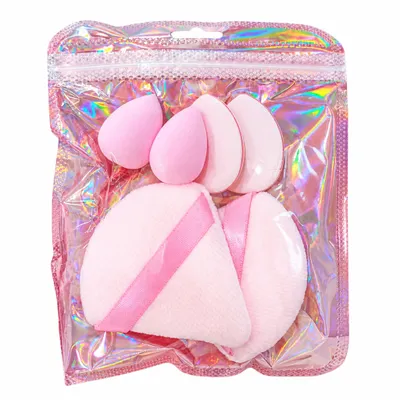 Conjunto de esponjas para maquiagem Rosa Chic