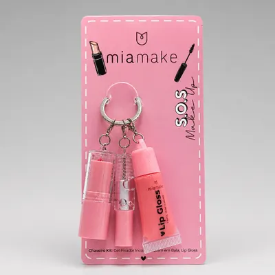 Kit Chaveiro 3 em 1 Rosa MiaMake