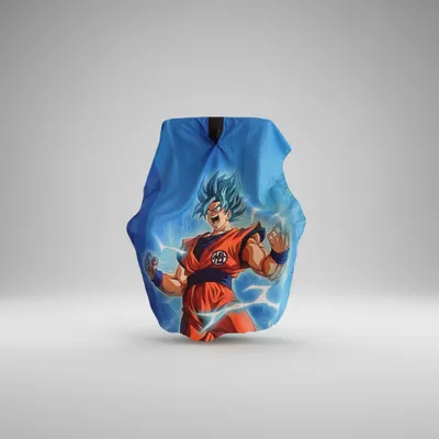 CAPA INFANTIL DE MICROFIBRA DO GOKU FECHE DE ZÍPER