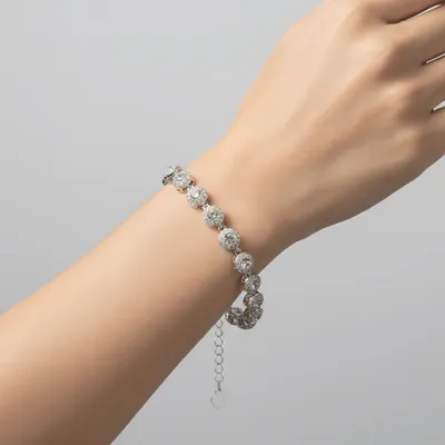 Pulseira Riviera circulos cravejada 