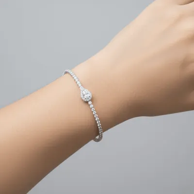 PULSEIRA RIVIERA GOTA DEITADA BORDA CRAVEJADA 