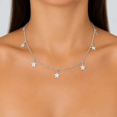 COLAR COM PINGENTES ESTRELA
