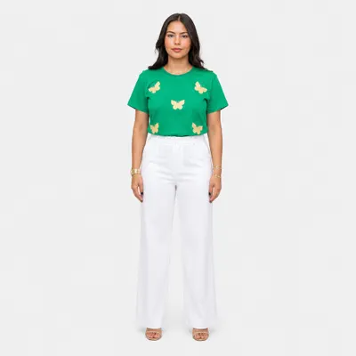 T-shirt algodão borboletas