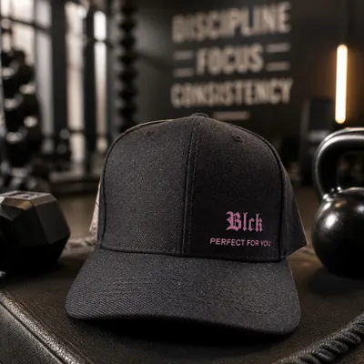 Strapback preto logo pink effecet