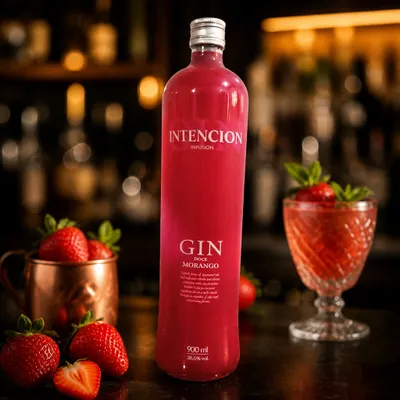 Garrafa Gin intencion morango 🍓