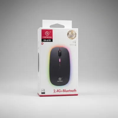 MOUSE Sem Fio 2.4 BLUETOOTH Recarregável Rgb Gamer LeD 9H