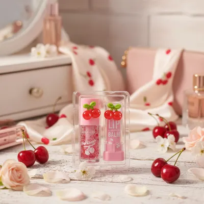 Kit Lip Balm e Lip Gloss Cereja