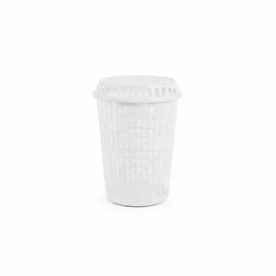 Cesto Telado 60L Branco com Tampa