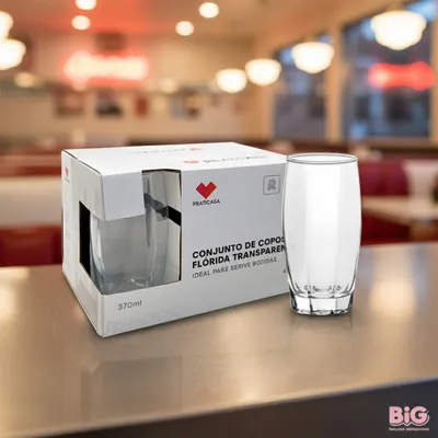 Conjunto de Copos Transparentes 370 ml