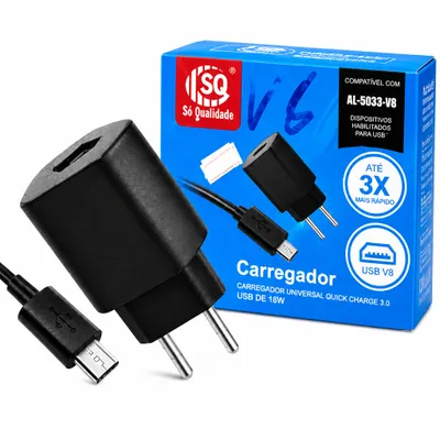 Carregador USB V8 Universal