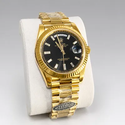 Rolex super clone Daydate dourado baguette 3255 clean factory 
