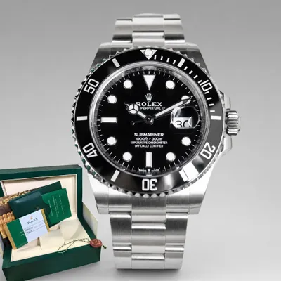 Rolex submariner date black premium completo 