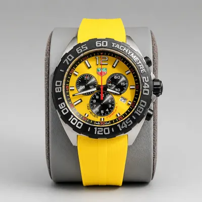 Tag heuer formula 1 amarelo cronógrafo 