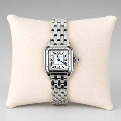 Relógio Cartier panthere mini prateado 