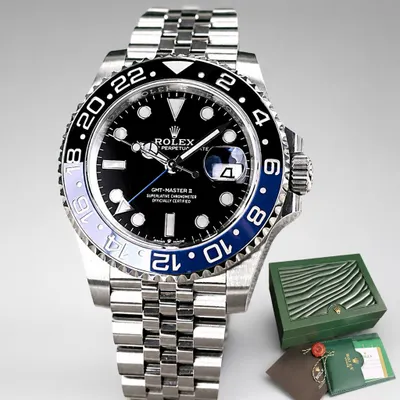 Rolex GMT Master batman automático premium com caixa completa 