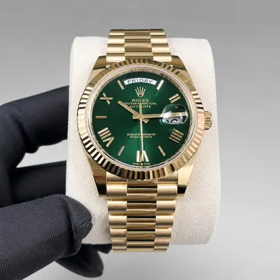 Rolex Daydate verde esmeralda automático com caixa completa 