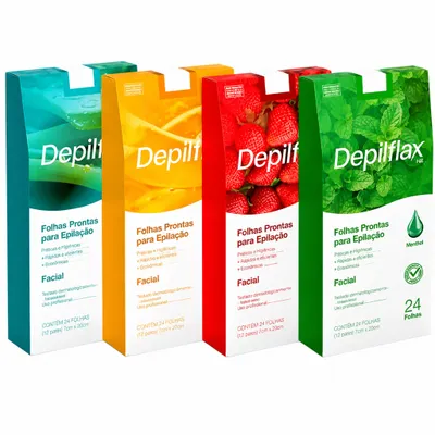 Folhas Prontas para Depilação Facial 