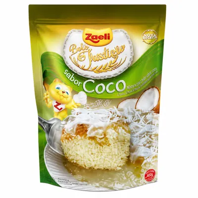 Massa para bolo Zaeli 400g coco 
