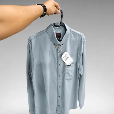 Camisa Jeans Azul Masculina Nelore