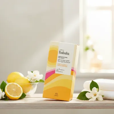 Sabonete em barra puro vegetal limão ciciliano e flor de gardênia 