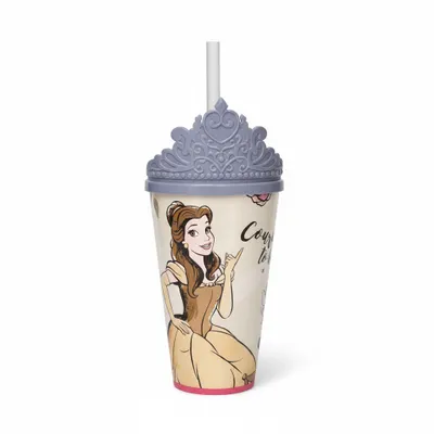 Copo com tampa Princesas Bella Disney