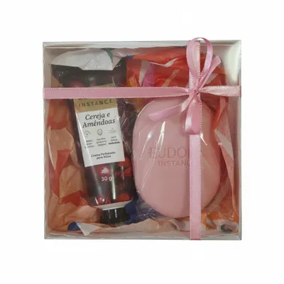 Kit Mimo Cereja e Amêndoas Eudora Creme de Mãos e Sabonete (2 itens) 