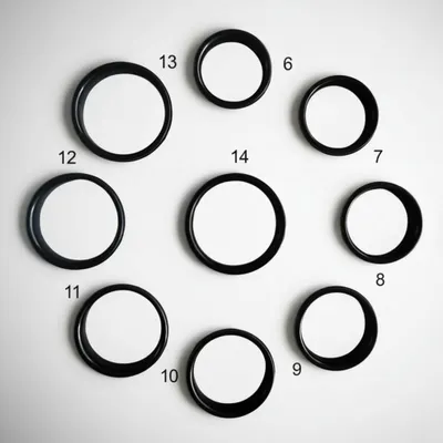 Kit Medidor De Tamanhos Para Anel Inteligente 6 Ao 14 Preto