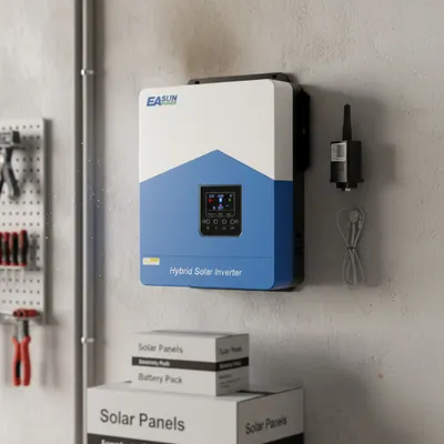 Inversor Híbrido Easun On/off Grid 6.2kw 48v Bateria /220v Com Moniramento Wi-fi
