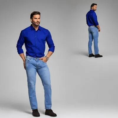 Calça Jeans Masculina Azul Medio