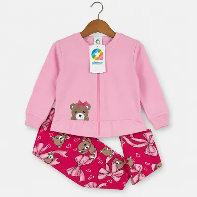 Conjunto bebê Rosa Ursinhos