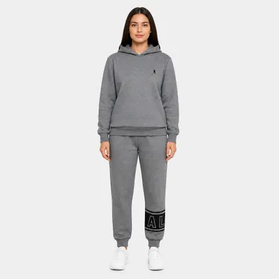 Conjunto Moletom Cinza com Capuz inverno 
