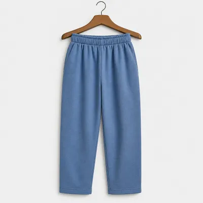 Calça moletom unissex com punho Azul Algodão