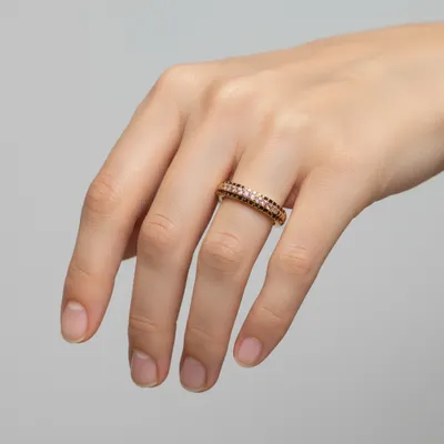 Anel Cravejado Dourado Nº 15