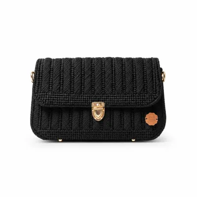 Clutch em fio náutico preto elegante