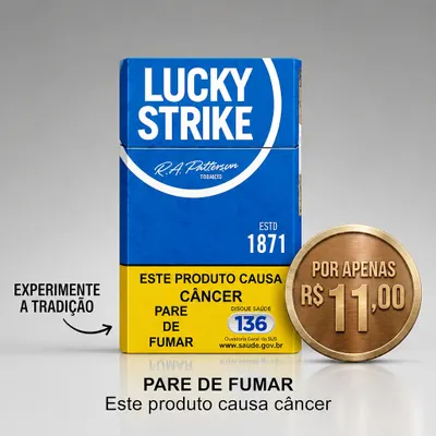 Cigarro Lucky strike box azul carteira 