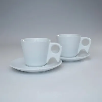 KIT 2 XICARAS 200ML CABO PRÁTICO PORCELANA FORTE ,VAI MICRO ONDAS FORNO