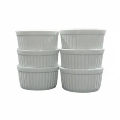 KIT 6 TIGELAS RAMEKIN 200 ML ,PORCELANA VAI AO FORNO E MICRO ONDAS