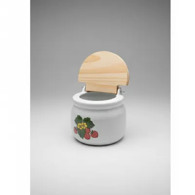 SALEIRO PORCELANA 1 KG DECORAÇÃO MORANGO