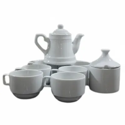 KIT 8 PEÇAS ,MESA POSTA CAFE ,CHA ,PORCELANA VAI AO FORNO E MICRO ONDAS