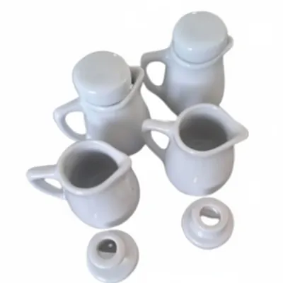 KIT 4 MINI JARRAS 60 ML  COM TAPAS PARA MOLHOS E CALDOS ,VAI AO FORNO E MICR0 ONDAS