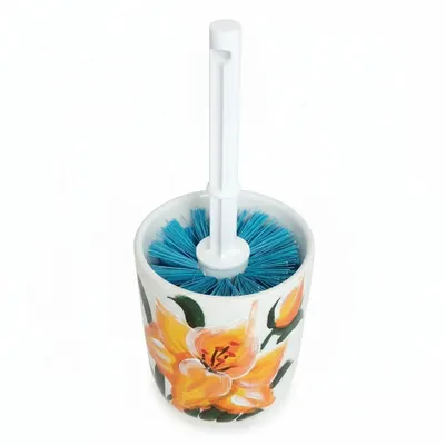 POTE PORTA ESCOVA DE VASO ,PORCELANA DECORADO